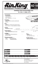 Air King AD1303 Especificações