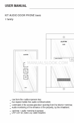 Electra KIT AUDIO DOOR PHONE basic1 family Посібник користувача