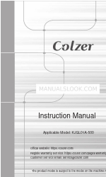 Colzer KJGL01A-500 Instrukcja obsługi