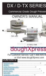 dough Xpress D-TXA-2-18W 소유자 매뉴얼