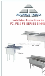 Advance Tabco FS SERIES Installatie-instructies