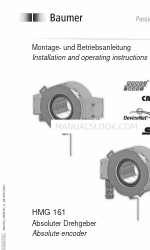 Baumer HMG 161 Manual de instruções de instalação e funcionamento