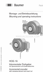 Baumer HOG 16 Інструкція з монтажу та експлуатації