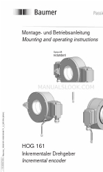 Baumer HOG 161 Montage- und Betriebsanleitung