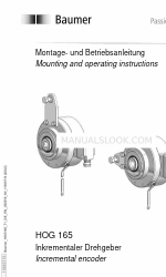 Baumer HOG 165 Mounting And Operating Instructions