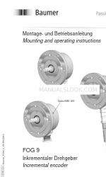 Baumer HUBNER BERLIN FOG 9 Montage- und Betriebsanleitung