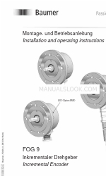 Baumer HUBNER BERLIN FOG 9 Betriebs- und Installationsanleitung