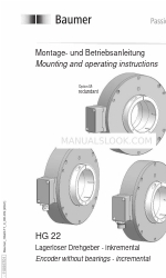 Baumer HUBNER BERLIN HG 22 설치 및 작동 지침