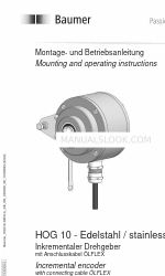 Baumer HUBNER BERLIN HOG 10 Mounting And Operating Instructions