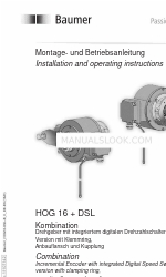 Baumer Hubner Berlin HOG 16 + DSL.E Instrukcja instalacji i obsługi