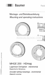 Baumer Hubner HDmag MHGE 200 Instruções de montagem e de utilização