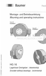 Baumer HUBNER HG 16 Mounting And Operating Instructions