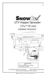 Douglas Dynamics SnowEx V-Pro SP-2000 Manual de instrucciones de instalación