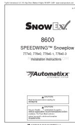 Douglas Dynamics SnowEx Automatixx SPEEDWING 77840 Panduan Petunjuk Instalasi