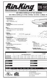 Air King DS Series 사양