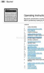 Baumer NE215 Operating Instructions Manual