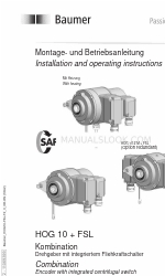 Baumer HUBNER BERLIN HOG 10 Manual de instruções de instalação e funcionamento