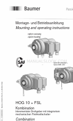 Baumer HUBNER BERLIN HOG 10 Instruções de montagem e de utilização