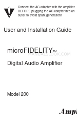 Amphony microFIDELITY 200 Руководство по эксплуатации и установке