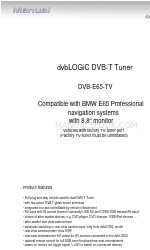 Caraudio-Systems dvbLOGiC DVB-E65-TV 매뉴얼