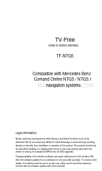 Caraudio-Systems TV-Free TF-NTG5 빠른 시작 매뉴얼