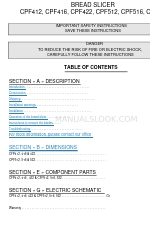 Doyon CPF422 Manual de instruções