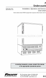 Follett FZR4-ADA Installation, Operation And Service Manual