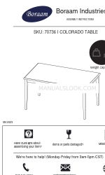 Boraam COLORADO 70736 Manuel d'instructions de montage