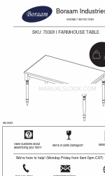 Boraam FARMHOUSE 70369 Manuel d'instructions de montage