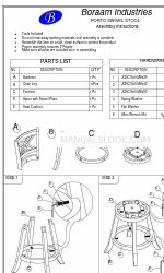 Boraam PORTO SWIVEL Stool Instrukcja montażu