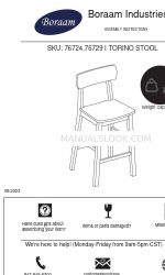 Boraam TORINO 76724 조립 지침 매뉴얼