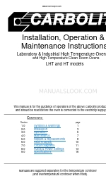 Carbolite LHT Manual de instrucciones de instalación, funcionamiento y mantenimiento