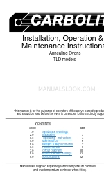Carbolite TLD Instrukcja instalacji, obsługi i konserwacji