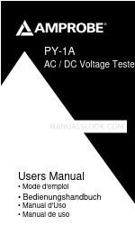 Amprobe PY-1A Kullanıcı Kılavuzu