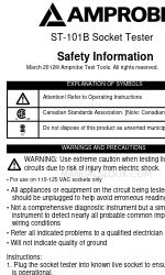 Amprobe ST-101B Güvenlik Bilgileri