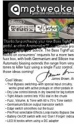 Amptweaker Bass tight fuzz Manuale