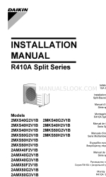 Daikin 2AMX50G3V1B Installation Manual