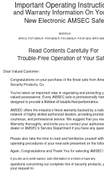 AMSEC FS1814E5 Operating Instructions And Warranty