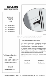 Electrolux 253.44382407 Podręcznik z listą części naprawczych