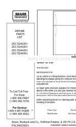 Electrolux 253.72242201 Podręcznik z listą części naprawczych