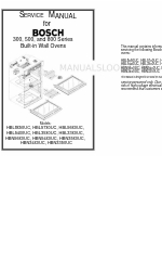 Bosch 300 Series Service Manual