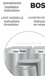 Bosch DISHWASHER Manuel d'instructions d'installation