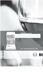 Bosch DISHWASHER Instructions For Use Manual