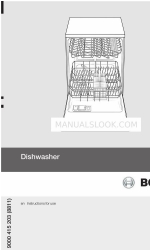 Bosch DISHWASHER 사용 설명서 지침