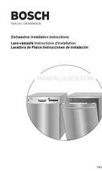 Bosch DISHWASHER Installationsanleitung Handbuch