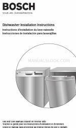 Bosch DISHWASHER Manuel d'instructions d'installation