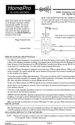 Advanced Control Technologies HomePro ZRR150 Manuel