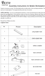 1home Furniture MWS-001BK Manual de instrucciones de montaje