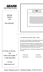 Electrolux 790.47833406 Repair Parts List Manual