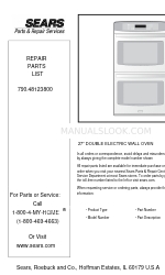 Electrolux 790.48123800 Repair Parts List Manual